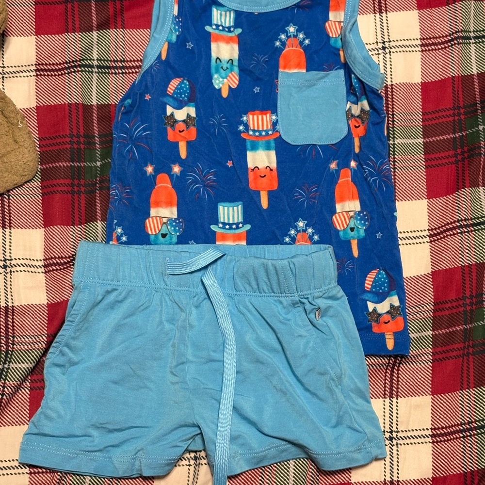 Birdie Bean Blue Ice Cream Print Matching Set